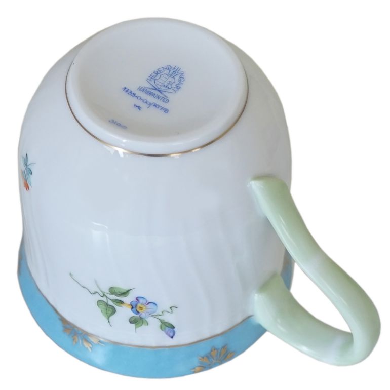 名入れ可有料 純正BOX付 ヘレンド マグカップ ローズチューリップ ブルー マグ 洋食器 手描き 200ml 1739000 RTFB 【01739000-RTFB】【スペシャルラッピング660円(別売り)】