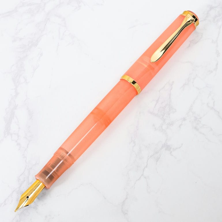 ペリカン Pelikan 万年筆 インクセット 2025限定色 Classic クラシック アプリコット アゲート M200 ペン先EF(極細字) 特別生産品 高級筆記具 万年筆 文房具【スペシャルラッピング660円(別売り)】