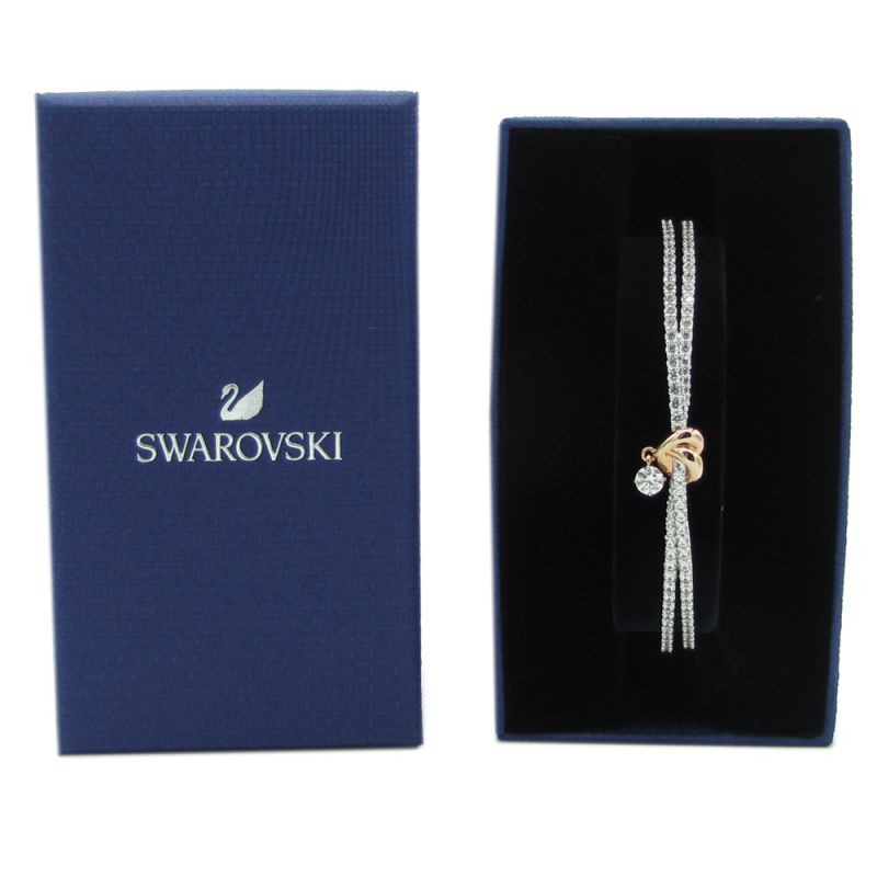 スワロフスキー SWAROVSKI レディース ブレスレット LIFELONG HEART バングル シルバー 5516544【スペシャルラッピングB対応(別売り)】