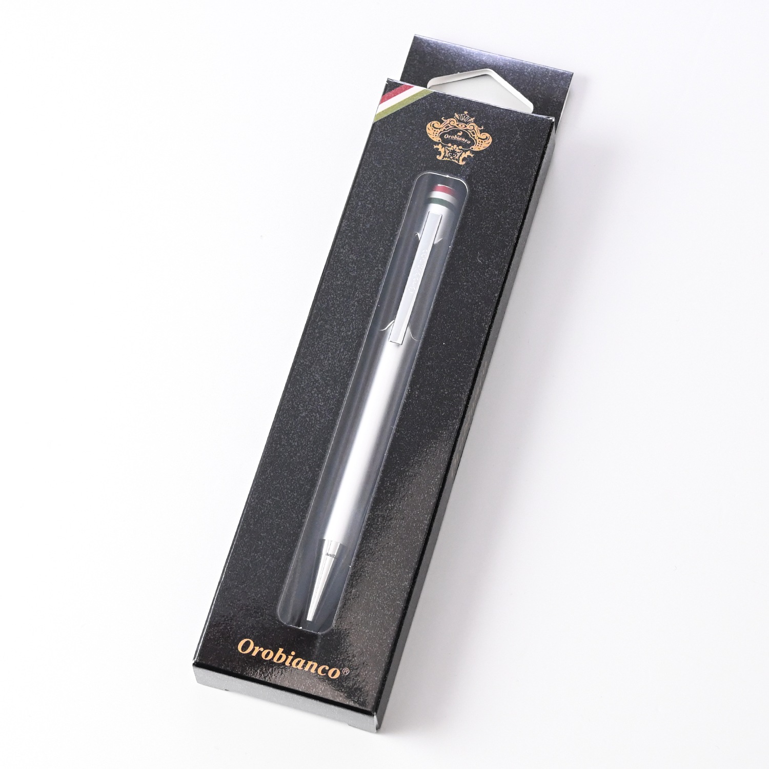 名入れ無料 純正ラッピング無料 オロビアンコ ボールペン フレッチャ クールシルバー CT 1953401 HS 名入れギフト ボールペン 文房具【スペシャルラッピング660円(別売り)】
