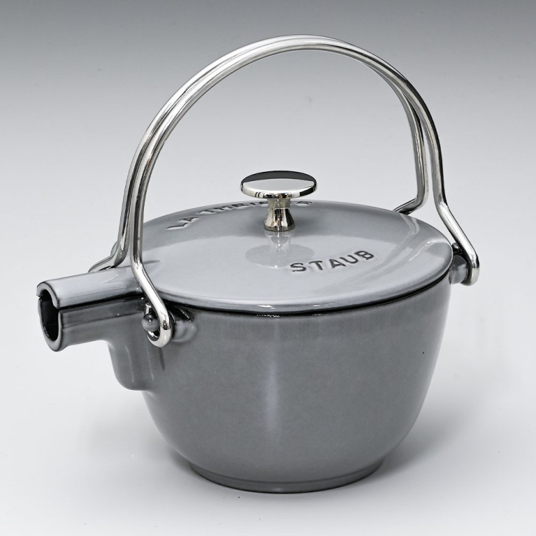 ストウブ staub ラウンド ティーポット 1.15L 丸型 やかん ケトル 1650018 グラファイトグレー (40509-420-0) 名入れ可有料 洋食器 【スペシャルラッピング1100円(別売り)】