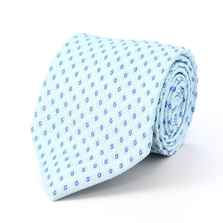 エンポリオ アルマーニ EMPORIO ARMANI ネクタイ メンズ アクアマリン 大剣幅7.5cm シルク100% マイクロ ファンタジー Losanga ジャガード 340275 3R634 01630 MADE IN ITALY 名入れ刺しゅう可有料【スペシャルラッピング660円(別売り)】