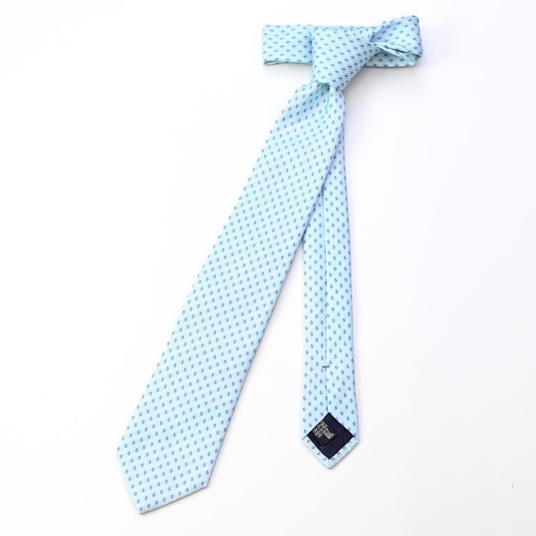 エンポリオ アルマーニ EMPORIO ARMANI ネクタイ メンズ アクアマリン 大剣幅7.5cm シルク100% マイクロ ファンタジー Losanga ジャガード 340275 3R634 01630 MADE IN ITALY 名入れ刺しゅう可有料【スペシャルラッピング660円(別売り)】