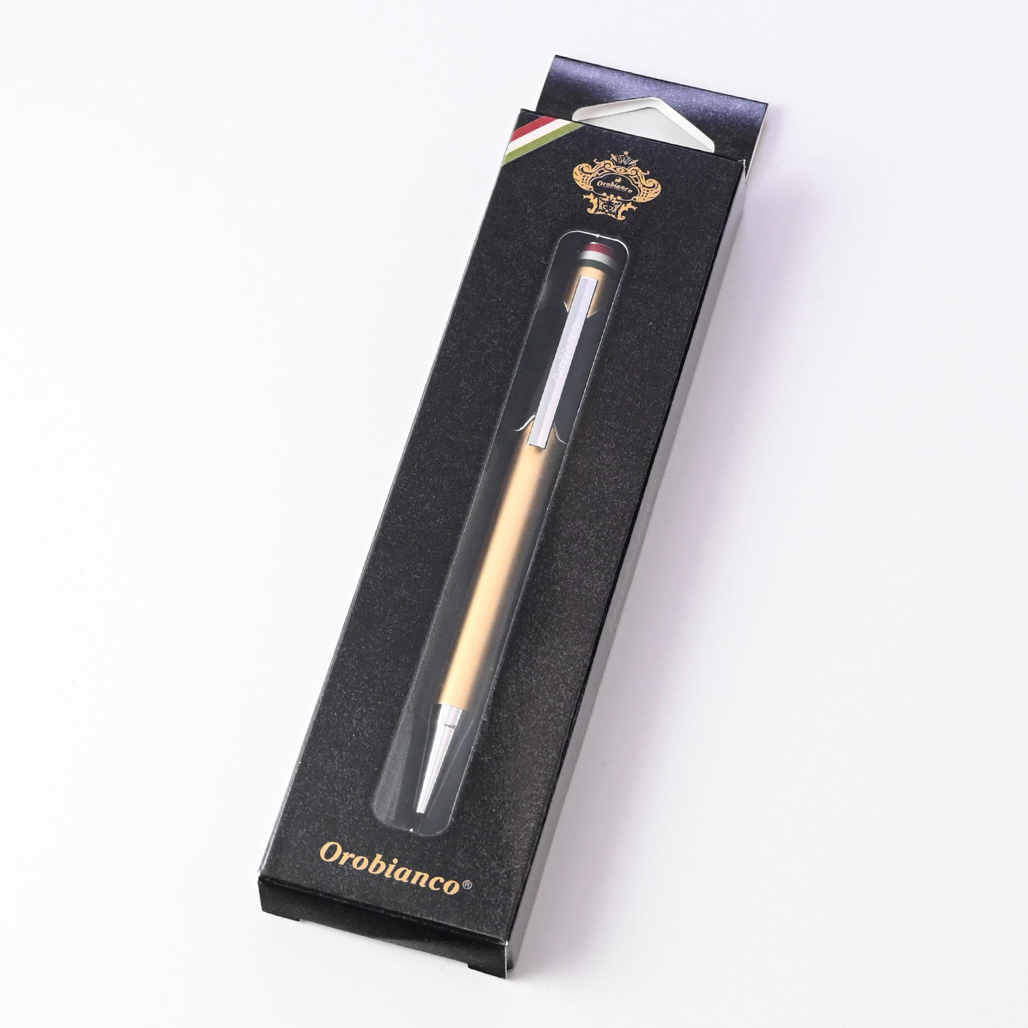 名入れ無料 純正ラッピング無料 オロビアンコ ボールペン フレッチャ シャンパンゴールド CT 1953402 HS 名入れギフト ボールペン 文房具【スペシャルラッピング660円(別売り)】