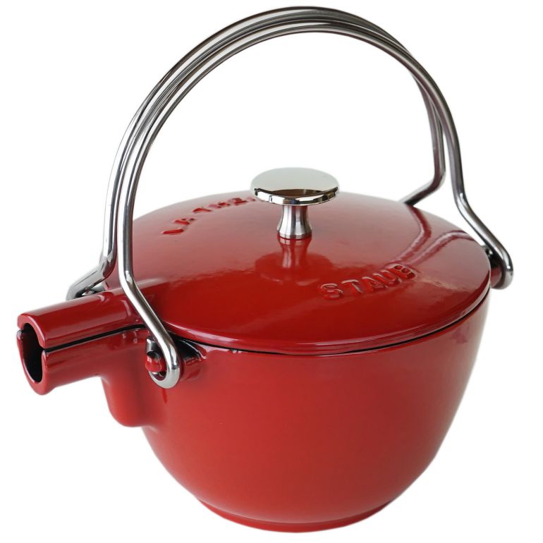 ストウブ staub ラウンド ティーポット 1.15L 丸型 やかん ケトル 1650006 チェリー (40509-904-0) 名入れ可有料 洋食器 【スペシャルラッピング1100円(別売り)】