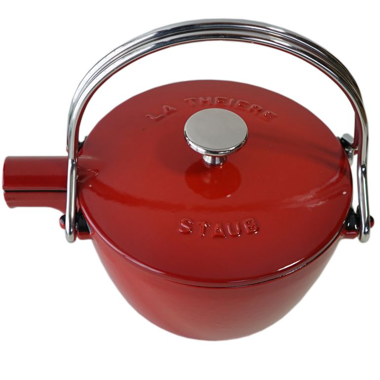ストウブ staub ラウンド ティーポット 1.15L 丸型 やかん ケトル 1650006 チェリー (40509-904-0) 名入れ可有料 洋食器 【スペシャルラッピング1100円(別売り)】