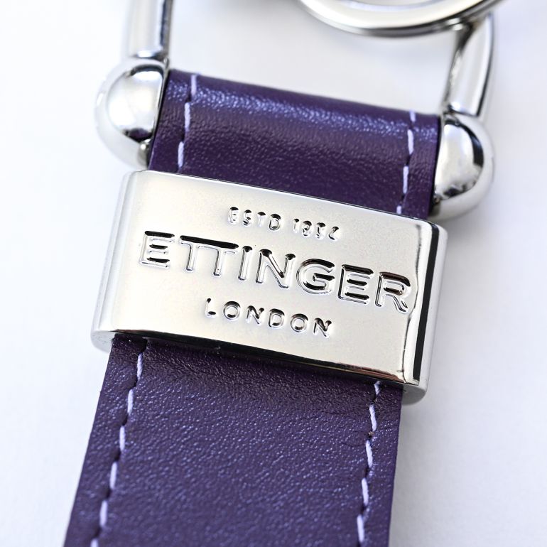 エッティンガー ETTINGER キーリング キーホルダー 3連 メンズ ロイヤルコレクション ST152ASL Purple パープル 箔押し名入れ可有料 【スペシャルラッピングB対応(別売り)】