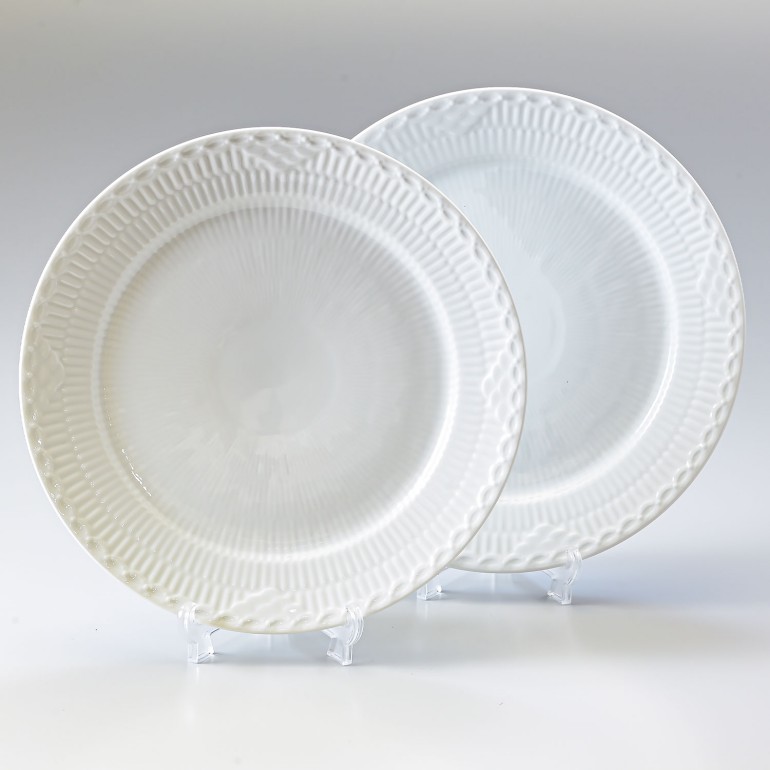 2枚セット ロイヤルコペンハーゲン ホワイトフルーテッド ハーフレース プレート フラットプレート 25cm 1128625 1017295 北欧食器 洋食器 【スペシャルラッピング660円(別売り)】