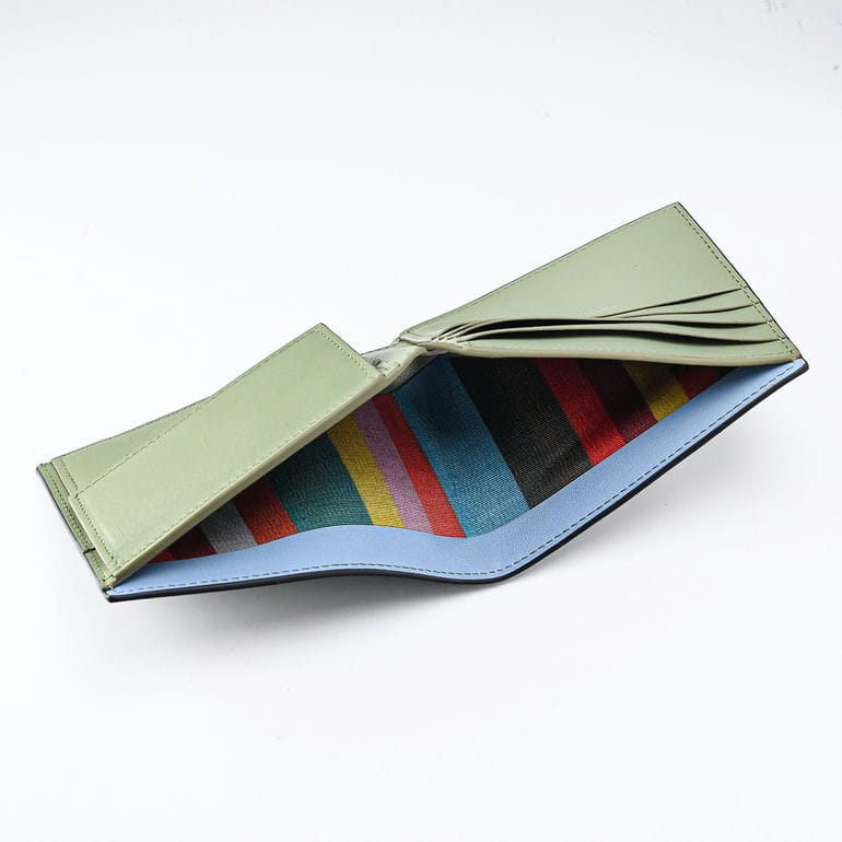 ポールスミス Paul Smith 二つ折り財布 小銭入れ付 メンズ ブラック 4833 NSTRGS 79 英国 MADE IN ITALY ウォレット 折財布 箔押し名入れ可（工賃別売り） 【スペシャルラッピング660円(別売り)】