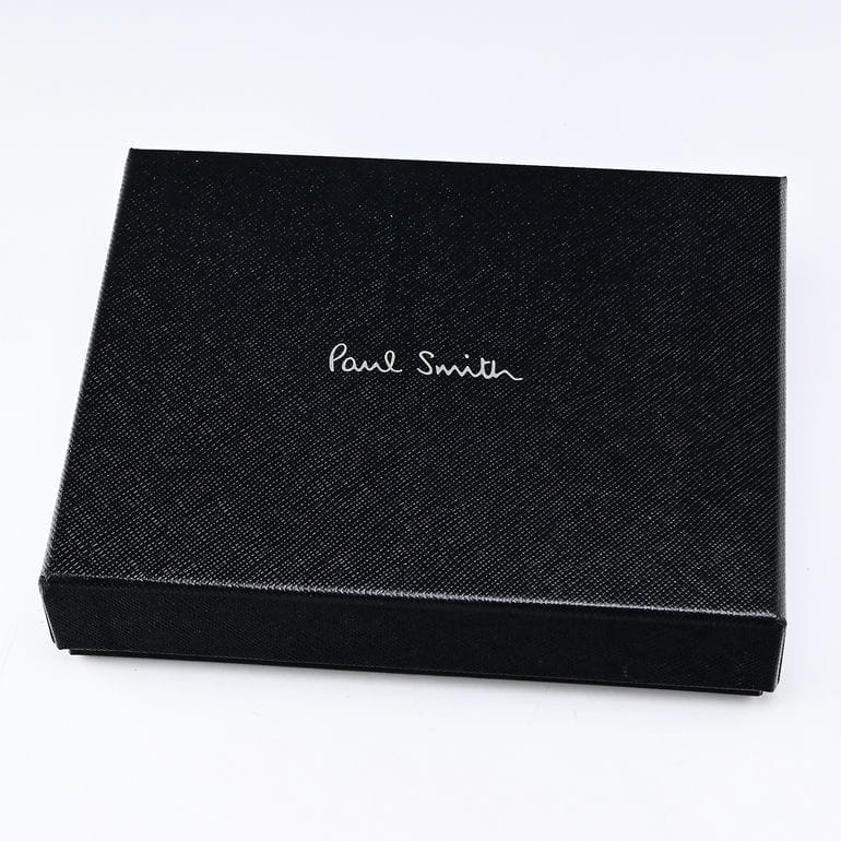 ポールスミス Paul Smith 二つ折り財布 小銭入れ付 メンズ ブラック 4833 NSTRGS 79 英国 MADE IN ITALY ウォレット 折財布 箔押し名入れ可（工賃別売り） 【スペシャルラッピング660円(別売り)】