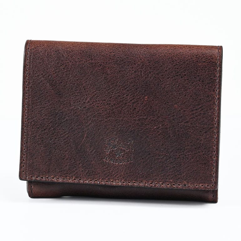 【名入れ可有料】イルビゾンテ IL BISONTE 三つ折り財布 小銭入れ付き メンズ レディース バケッタレザー ダークブラウン SSW022PO0001BW432【スペシャルラッピング660円(別売り)】