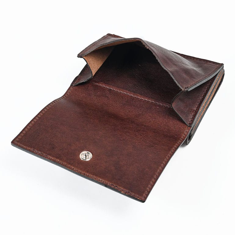 【名入れ可有料】イルビゾンテ IL BISONTE 三つ折り財布 小銭入れ付き メンズ レディース バケッタレザー ダークブラウン SSW022PO0001BW432【スペシャルラッピング660円(別売り)】