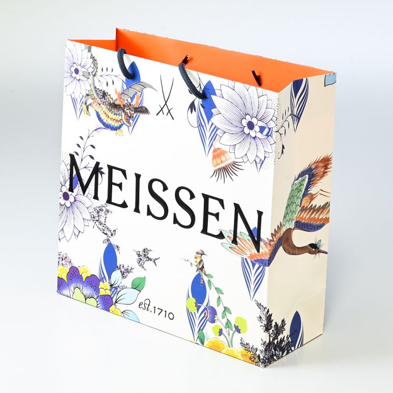 【袋のみの購入不可】マイセン ドイツ本国の紙袋 Mサイズ H32cm×W32cm×D12cm ※対象のマイセン商品と同時購入