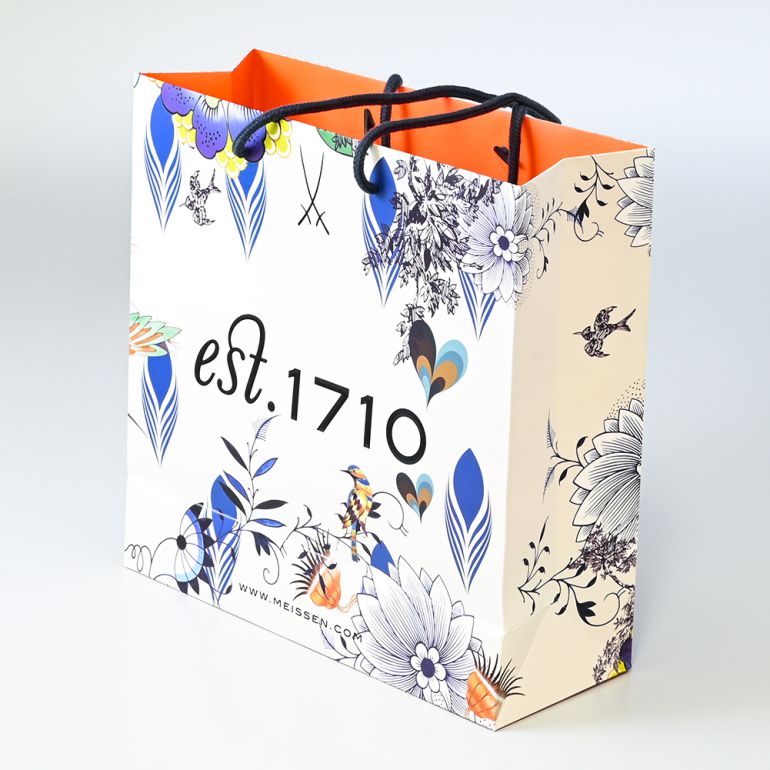 【袋のみの購入不可】マイセン ドイツ本国の紙袋 Mサイズ H32cm×W32cm×D12cm ※対象のマイセン商品と同時購入