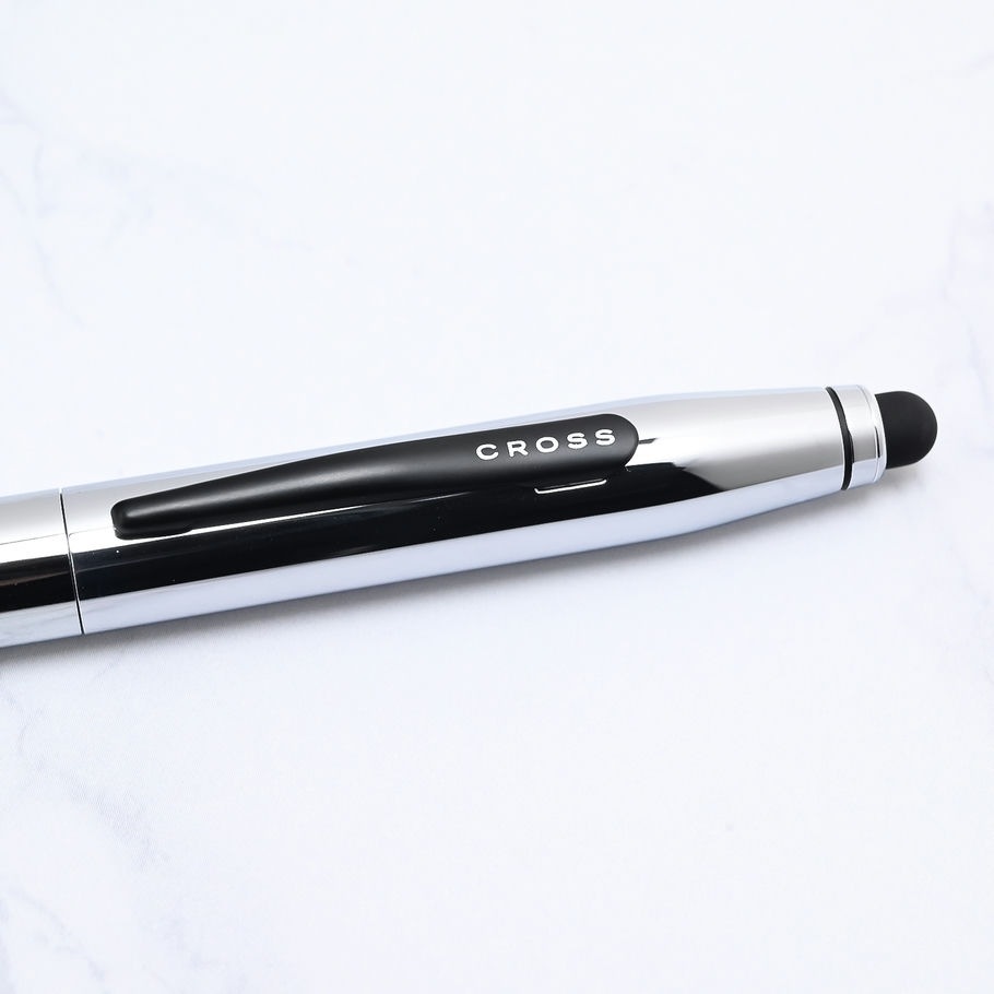 クロス ボールペン メンズ レディース TECH2 テックツー クローム AT0652-2 タッチペン マルチペン 複合ペン (黒+スタイラス) 名入れ無料 名入れギフト ボールペン 文房具【スペシャルラッピング660円(別売り)】