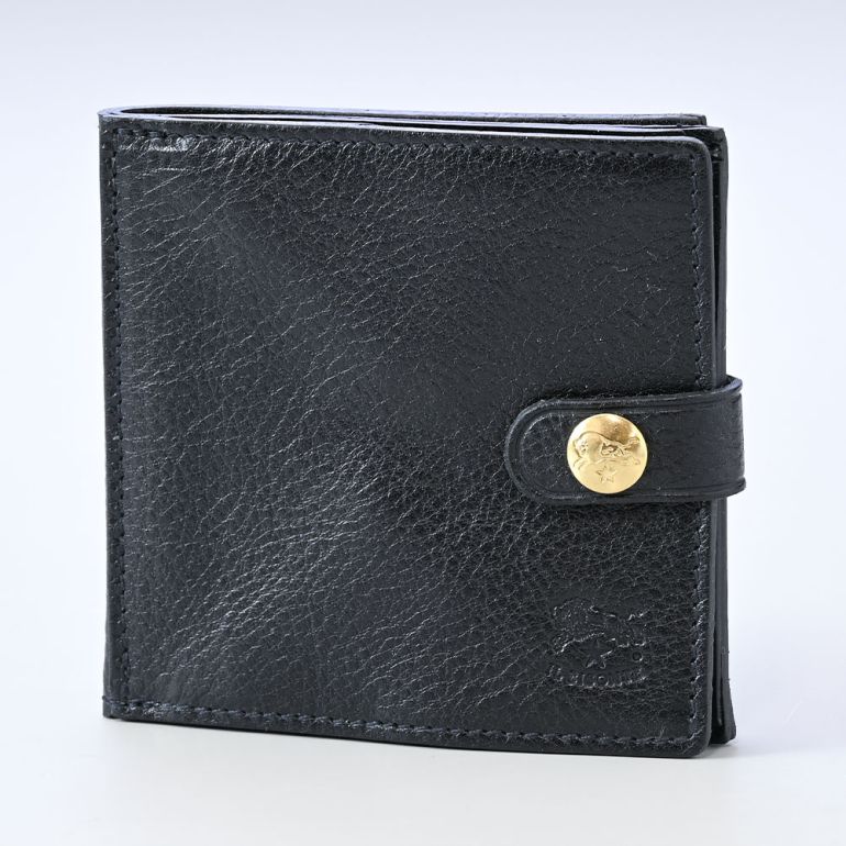 イルビゾンテ IL BISONTE 財布 二つ折り財布 メンズ レディース バケッタレザー ブラック C0508P 153【スペシャルラッピング660円(別売り)】