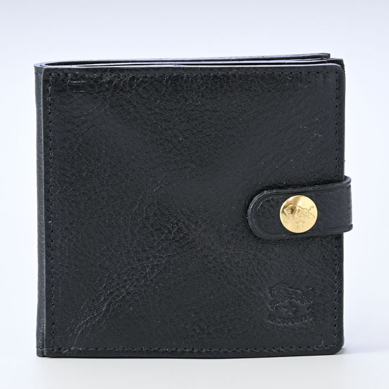 イルビゾンテ IL BISONTE 財布 二つ折り財布 メンズ レディース バケッタレザー ブラック C0508P 153【スペシャルラッピング660円(別売り)】