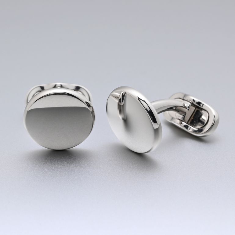モンアート MONART カフス メンズ カフリンクス カフスボタン ラウンド型 シルバー RGEV F88 Made in Italy 名入れ可有料 正規代理店