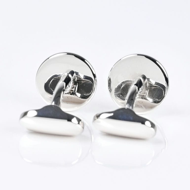 モンアート MONART カフス メンズ カフリンクス カフスボタン ラウンド型 シルバー RGEV F88 Made in Italy 名入れ可有料 正規代理店