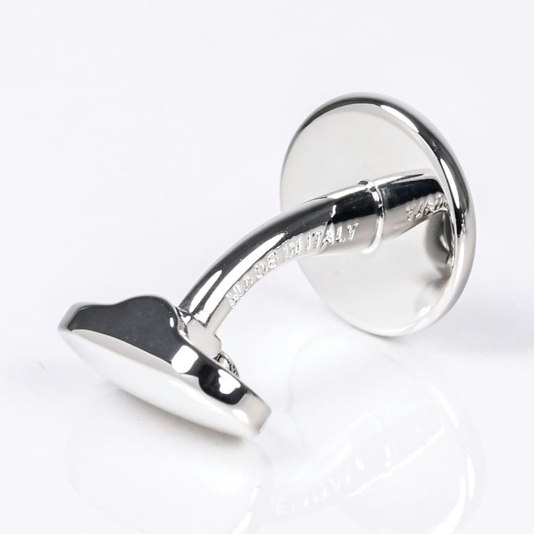 モンアート MONART カフス メンズ カフリンクス カフスボタン ラウンド型 シルバー RGEV F88 Made in Italy 名入れ可有料 正規代理店