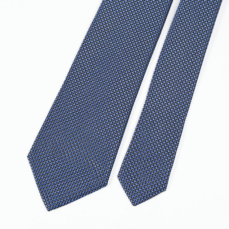 エンポリオ アルマーニ EMPORIO ARMANI ネクタイ メンズ 大剣幅7.5cm シルク100% ジャカードマイクロチェック ライトブルー MADE IN ITALY EM001346 TE13740 F8109【スペシャルラッピング660円(別売り)】