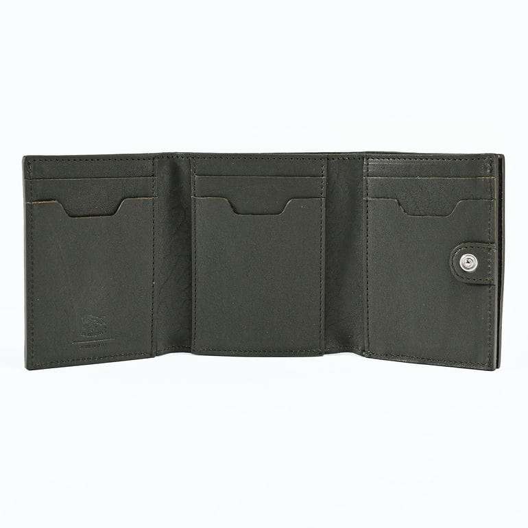 【名入れ可有料】イルビゾンテ IL BISONTE 三つ折り財布 小銭入れ付き メンズ レディース バケッタレザー グリーン SSW022PO0001GR378【スペシャルラッピング660円(別売り)】
