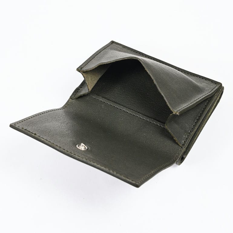 【名入れ可有料】イルビゾンテ IL BISONTE 三つ折り財布 小銭入れ付き メンズ レディース バケッタレザー グリーン SSW022PO0001GR378【スペシャルラッピング660円(別売り)】