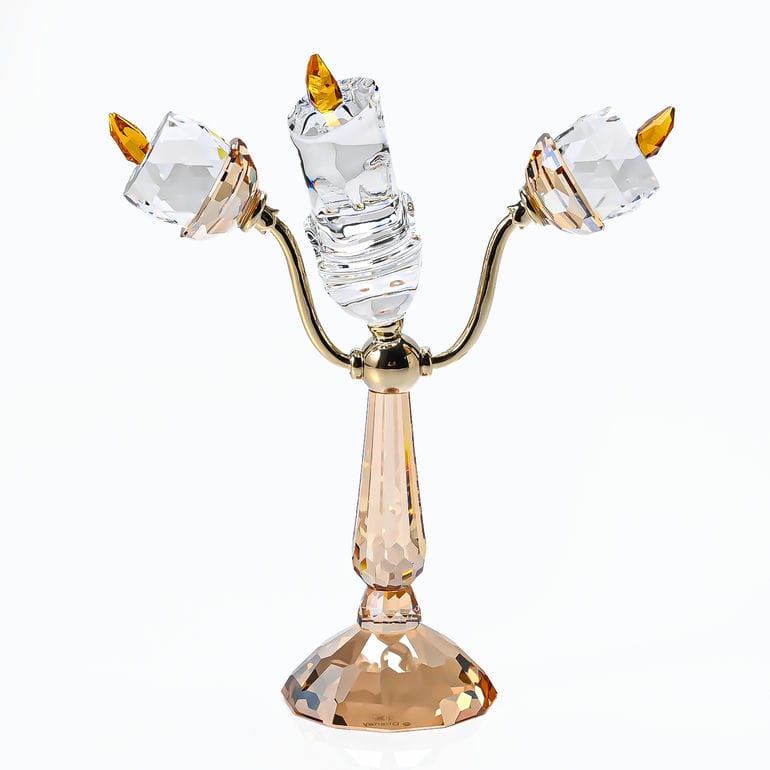 スワロフスキー SWAROVSKI クリスタルフィギュア フィギュリン Disney ディズニー Beauty And The Beast 美女と野獣 Lumiere ルミエール 5714329 インテリア オブジェ 置物<br>【スペシャルラッピング660円(別売り)】