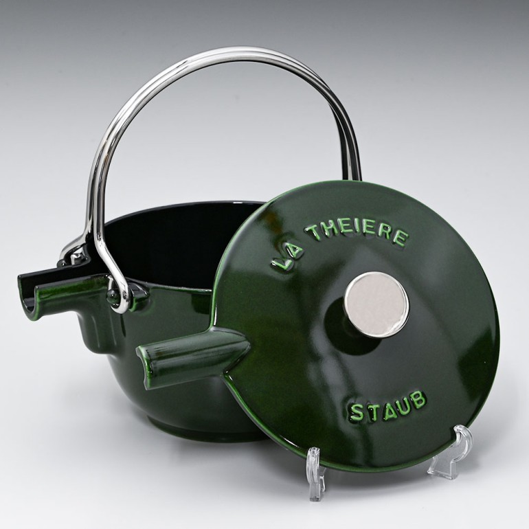 【お値下げ】STAUB　ラウンドティーポット　バジルグリーン　やかん ストウブ ティーポット ラウンド バジルグリーン