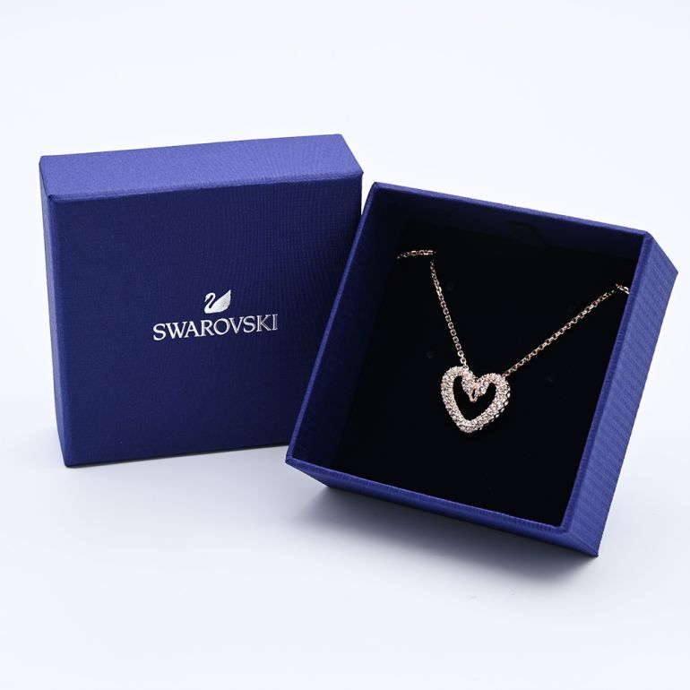 スワロフスキー SWAROVSKI ネックレス レディース Una ハート S ローズ