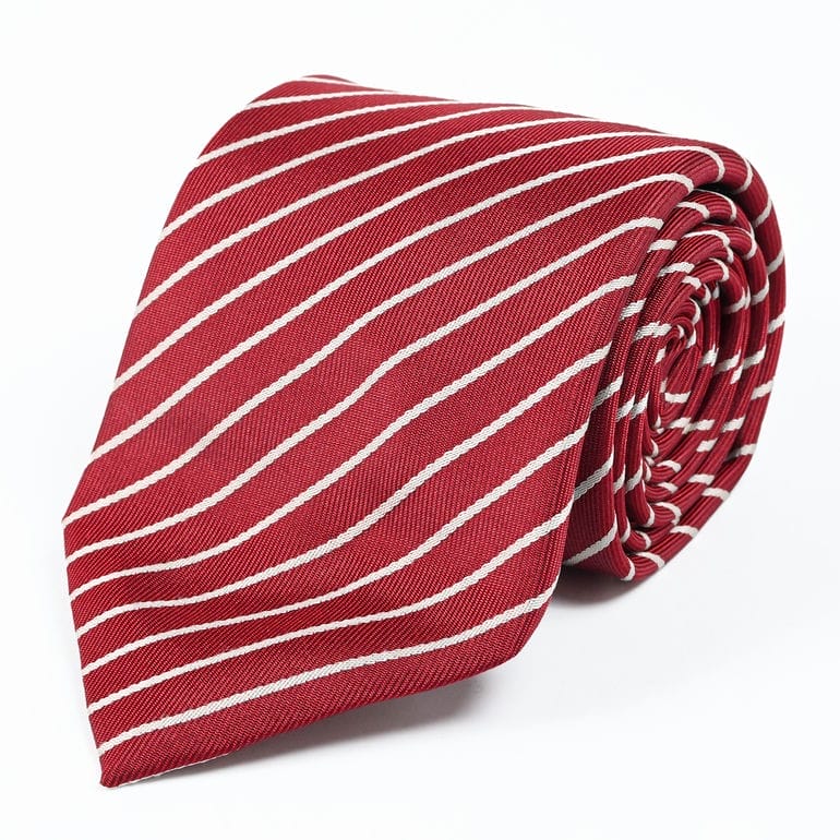 エンポリオ アルマーニ EMPORIO ARMANI ネクタイ メンズ 大剣幅7.5cm シルク100% ストライプ ボルドー MADE IN ITALY EM001346 TE13741 F5029【スペシャルラッピング660円(別売り)】