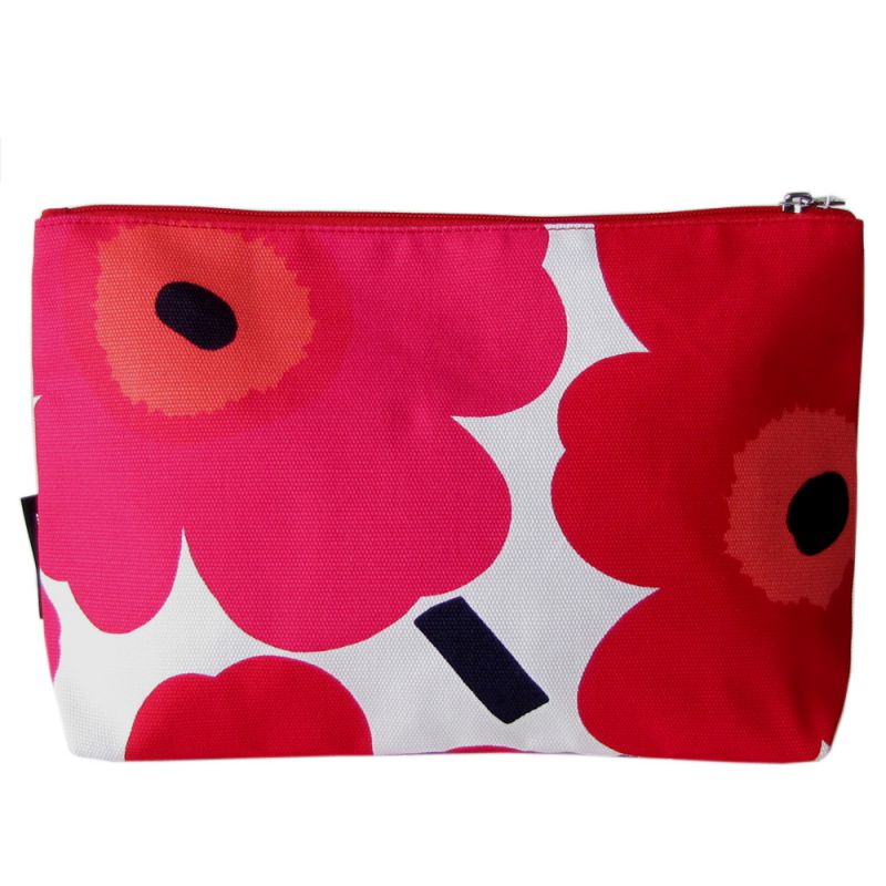 マリメッコ marimekko 小物入れ コスメティックポーチ ポーチ 薄型 ミニウニッコ レッド 047201 001 刺しゅう可有料 北欧雑貨 北欧デザイン