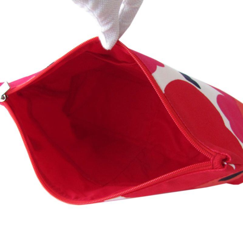 マリメッコ marimekko 小物入れ コスメティックポーチ ポーチ 薄型 ミニウニッコ レッド 047201 001 刺しゅう可有料 北欧雑貨 北欧デザイン