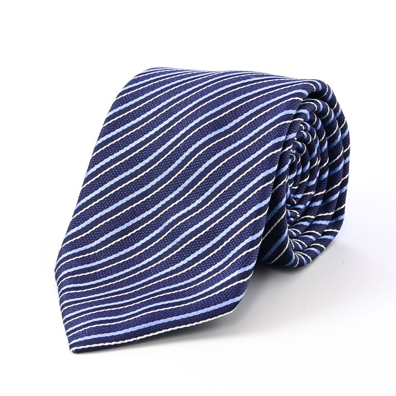 エンポリオ アルマーニ EMPORIO ARMANI ネクタイ メンズ ナイトブルー 大剣幅7.5cm シルク100% ストライプ 340275 3R640 00036 MADE IN ITALY 名入れ刺しゅう可有料【スペシャルラッピング660円(別売り)】