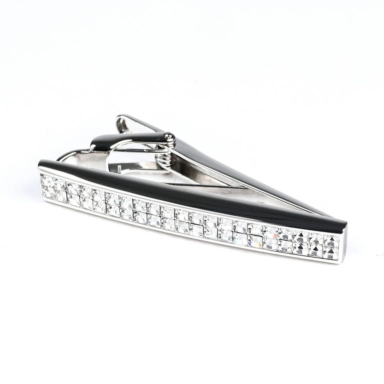 モンアート MONART ネクタイピン メンズ タイピン タイバー タイクリップ シルバー クリア TC/SW1 B Made in Italy 名入れ可有料 正規代理店