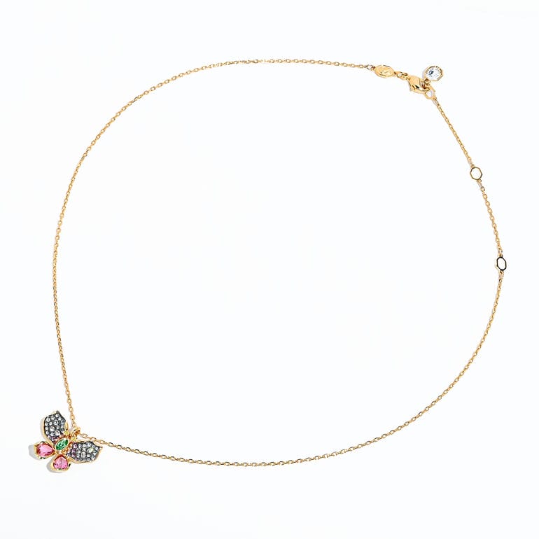 スワロフスキー SWAROVSKI ネックレス Idyllia イディリア 蝶 蝶々 チョウ マルチカラー ゴールド 5709950 ジュエリー アクセサリー【スペシャルラッピング660円(別売り)】