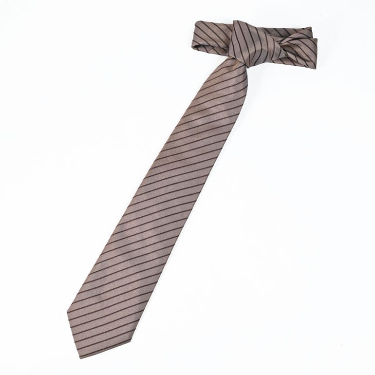 エンポリオ アルマーニ EMPORIO ARMANI ネクタイ メンズ 大剣幅7.5cm シルク100% ストライプ グレー MADE IN ITALY EM001346 TE13741 F8109【スペシャルラッピング660円(別売り)】