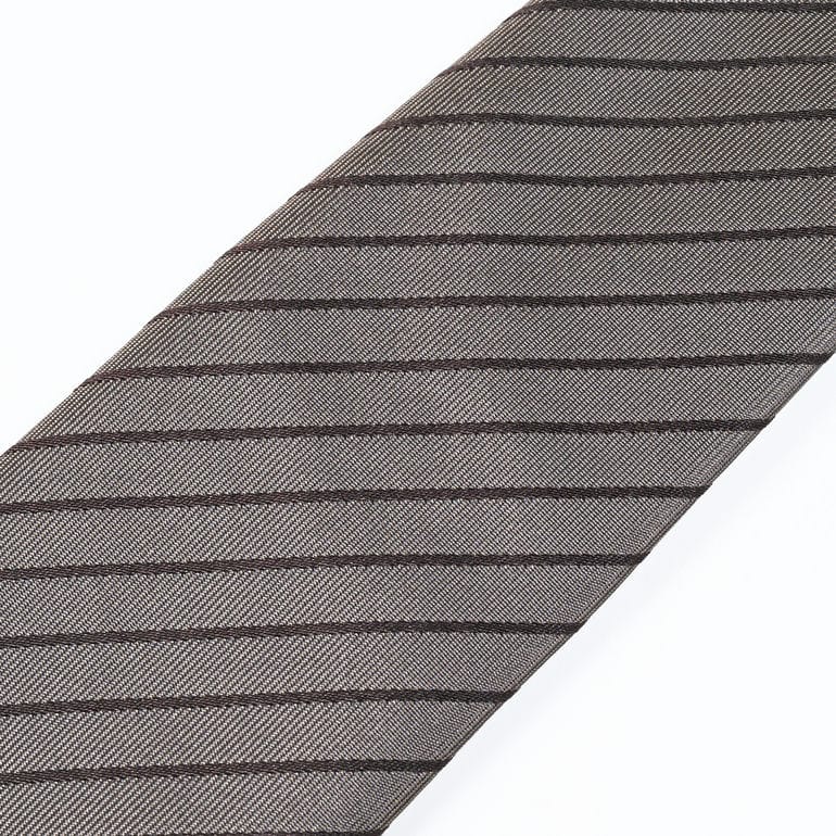 エンポリオ アルマーニ EMPORIO ARMANI ネクタイ メンズ 大剣幅7.5cm シルク100% ストライプ グレー MADE IN ITALY EM001346 TE13741 F8109【スペシャルラッピング660円(別売り)】