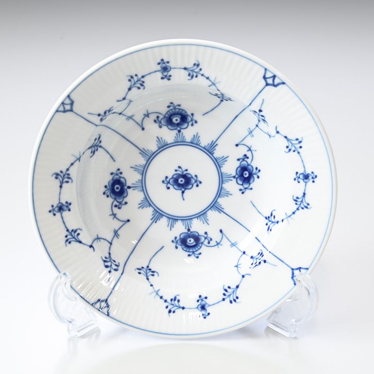 2枚セット ロイヤルコペンハーゲン ブルーフルーテッド プレイン 深皿