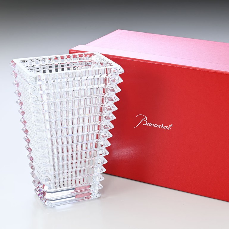 バカラ 名入れ対応 Baccarat ベース 花瓶 アイ EYE スクエア クリア S 20cm 2612989 【熨斗対応】 インテリア オブジェ 置物 洋食器 <br>【スペシャルラッピング1100円(別売り)】