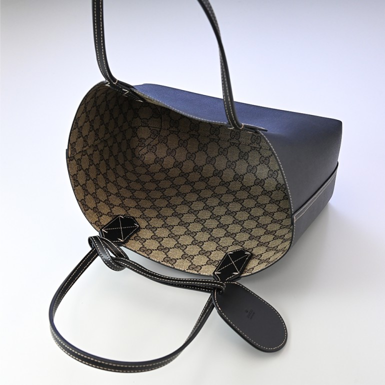 グッチ GUCCI バッグ トートバッグ リバーシブル ブラック×ベージュ