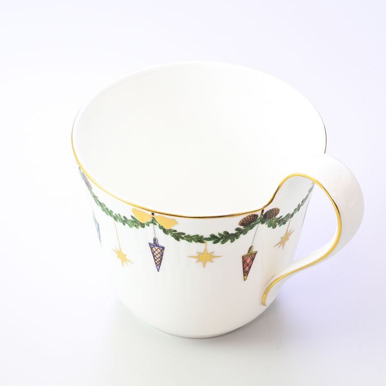 ロイヤルコペンハーゲン スターフルーテッド クリスマス ハイハンドル マグカップ 330ml 日本未発売 2503090(1028263) 北欧食器 洋食器 名入れ可有料 【スペシャルラッピング660円(別売り)】