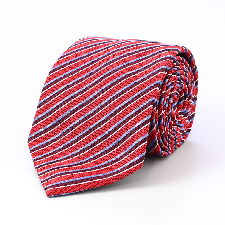 エンポリオ アルマーニ EMPORIO ARMANI ネクタイ メンズ レッド 大剣幅7.5cm シルク100% ストライプ 340275 3R640 000 MADE IN ITALY 名入れ刺しゅう可有料【スペシャルラッピング660円(別売り)】