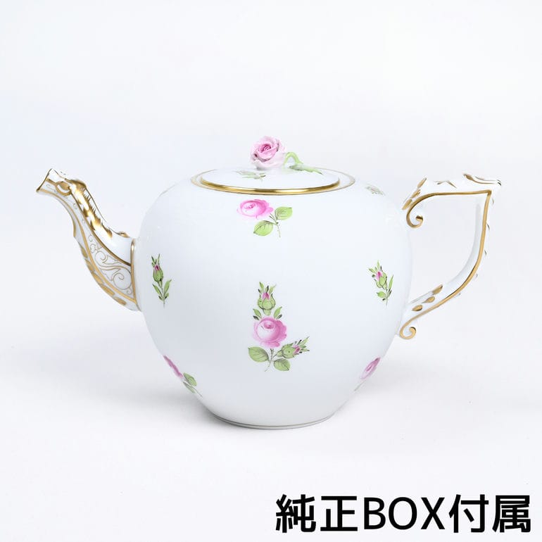 純正ボックス付き ヘレンド HEREND ティーポット プティットローズ PRシリーズ 洋食器 800ml 手描き 606009 PR 00606009-PR【スペシャルラッピング660円(別売り)】