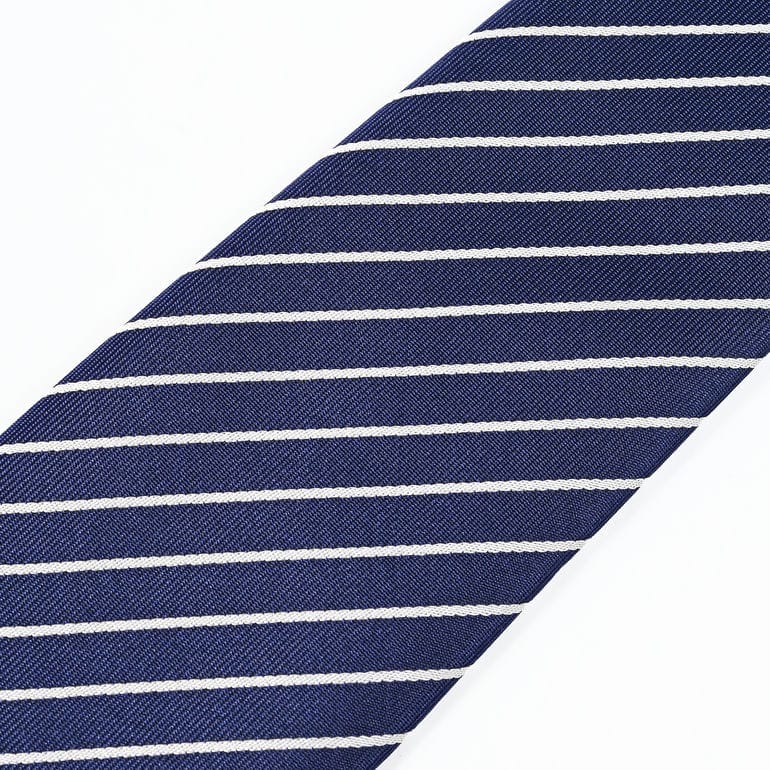 エンポリオ アルマーニ EMPORIO ARMANI ネクタイ メンズ 大剣幅7.5cm シルク100% ストライプ ナイトブルー MADE IN ITALY EM001346 TE13741 FB163【スペシャルラッピング660円(別売り)】