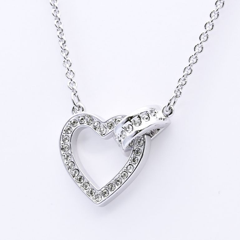 SWAROVSKI スワロフスキー　ハート　ペンダント ネックレス　美品 SWAROVSKI スワロフスキー Una ハートペンダント 追跡送料関税込