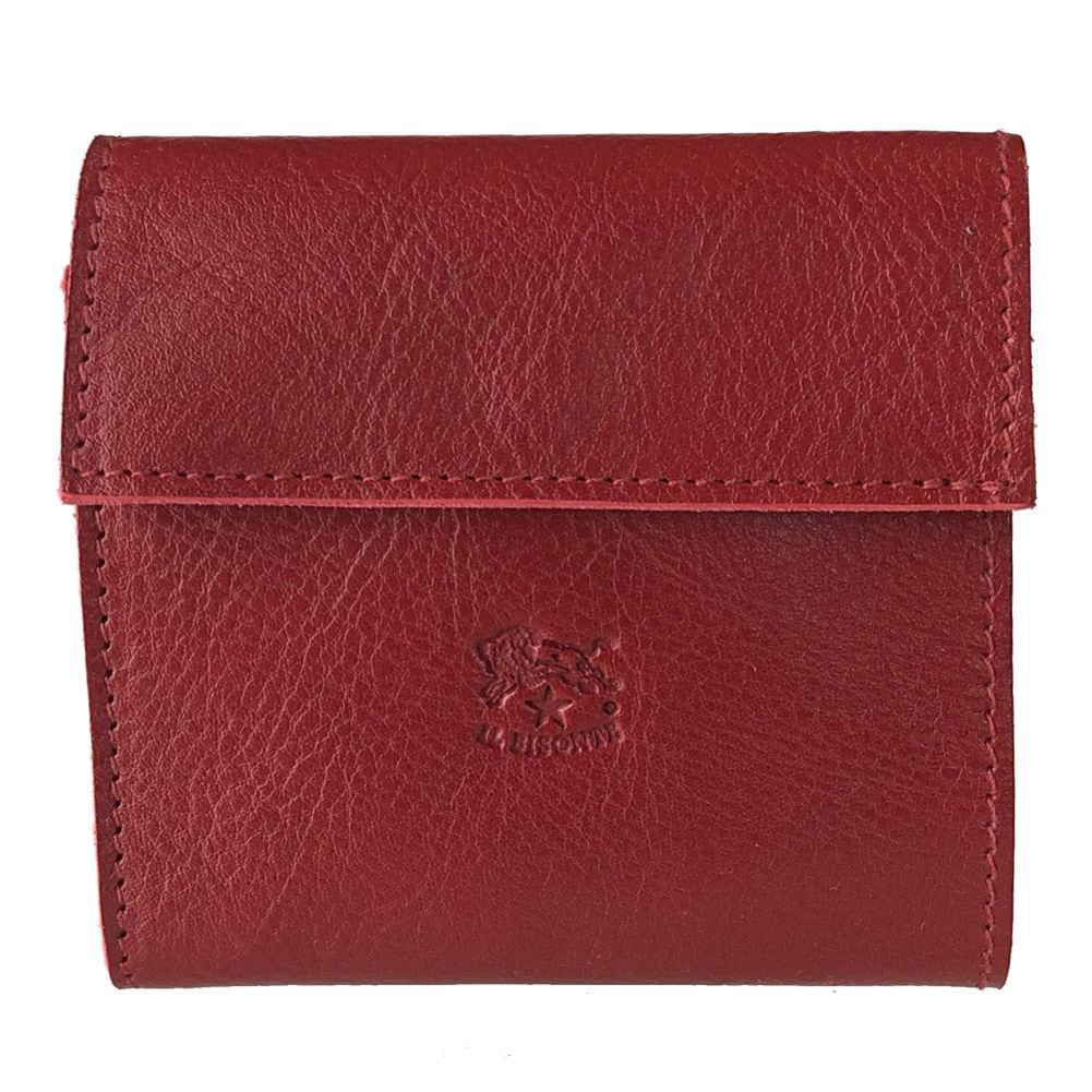イルビゾンテ IL BISONTE 財布 三つ折り財布 ミニウォレット メンズ レディース バケッタレザー ロッソ レッド C0455 P 245【スペシャルラッピング660円(別売り)】