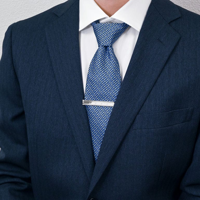 モンアート MONART ネクタイピン メンズ タイピン タイバー タイクリップ ルーラー 定規 シルバー TC/16 Made in Italy 名入れ可有料 正規代理店