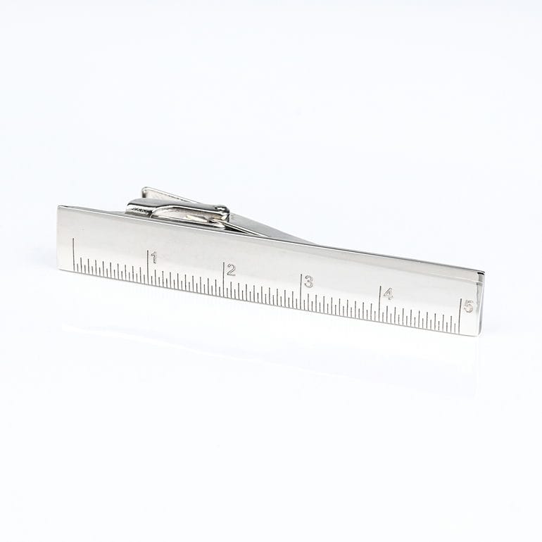 モンアート MONART ネクタイピン メンズ タイピン タイバー タイクリップ ルーラー 定規 シルバー TC/16 Made in Italy 名入れ可有料 正規代理店