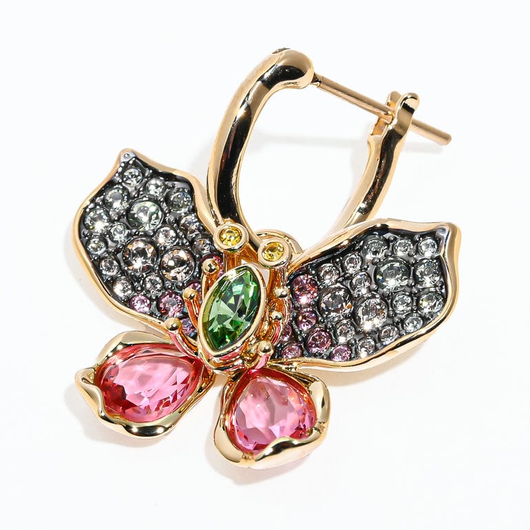 スワロフスキー SWAROVSKI ピアス Idyllia イディリア ドロップピアス 蝶 蝶々 チョウ マルチカラー ゴールド 5709953 ジュエリー アクセサリー【スペシャルラッピング660円(別売り)】